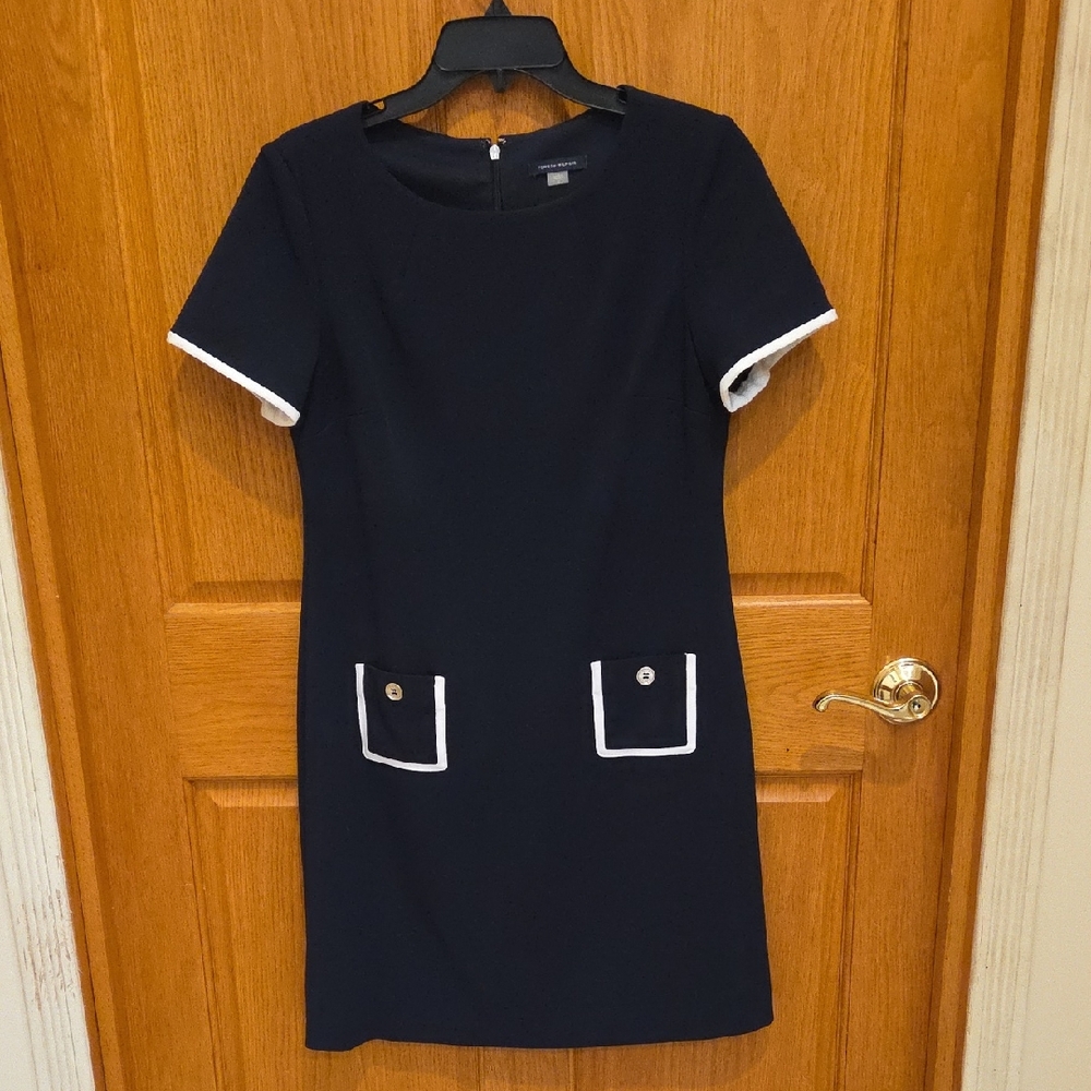 Tommy Hilfiger Navy Dress with White Accents